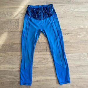 Lululemon Blue Snake Print Yoga Pants